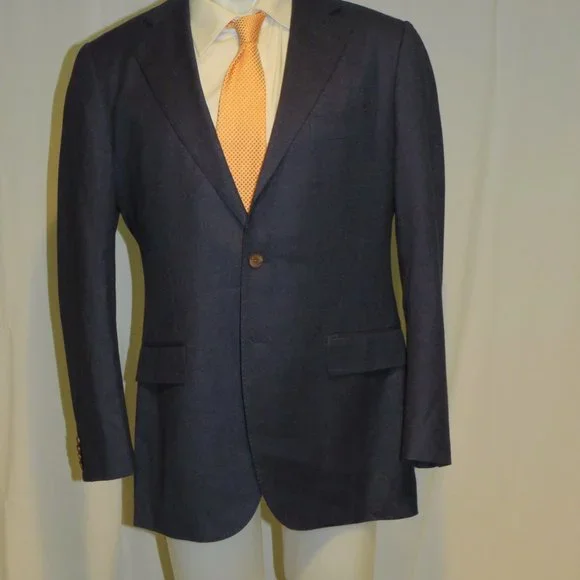 Suitsupply La Spalla Vitale Cashmere Blend Blue Plaid Sport Coat 44L